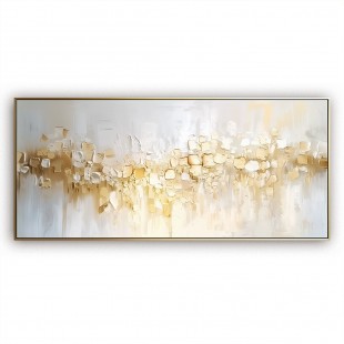 Sunlit Veil-Neutral Tones Textured abstract Oil Painting, Modern Wall Art for Home Decoration