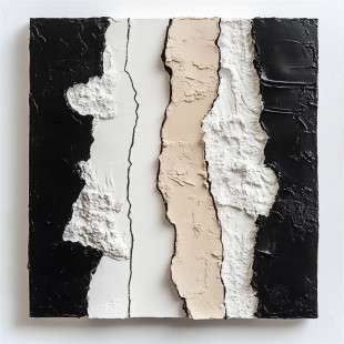 Tectonic Layers-Textured abstract Wall Art - Neutral Tones Modern Decor for Living Room & Bedroom