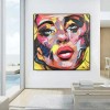 Temptation-Colorful abstract Portrait Oil Painting - Modern Pop Art Wall Decor for Home
