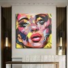 Temptation-Colorful abstract Portrait Oil Painting - Modern Pop Art Wall Decor for Home