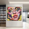 Temptation-Colorful abstract Portrait Oil Painting - Modern Pop Art Wall Decor for Home