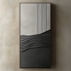 Textured Minimalist Oil Painting – Gray and Black abstract Wall Art for Modern Interiors