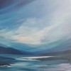 The Blue Ocean-abstract Sea & Sky Oil Art: Calming Blue Hues
