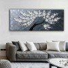 The Magnolia tree-White Flower tree Oil Painting - Textured Floral Wall Art for Living Room