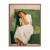 The Silence – Emotional Figurative Oil Painting of Woman in White on Green Sofa