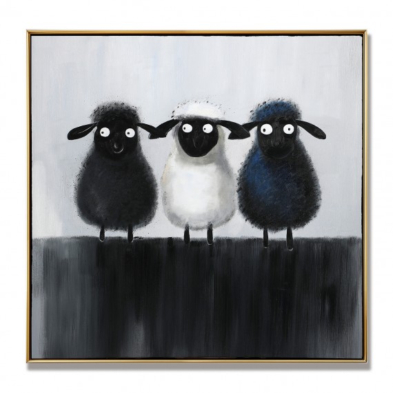 Three Little Woolies – Modern Cute Sheep Art