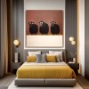 Three Watchers — Playful Minimal Animal Oil Painting for Modern Wall Art