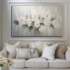 Tranquil Blossom-Handcrafted Textured Floral Oil Painting for Luxury Home Decor