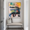 Urban Rex – Vibrant Graffiti Art Crocodile Wall Decor, Street Art Style abstract Painting for Home Decoration