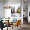 Urban Rhythm – Hand-Painted abstract City Street Oil Painting on Canvas