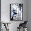 Urban Tranquility – Luxury Hand-Painted abstract Canvas Art in Blue, Gray & Gold