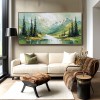 Valley Serenity – abstract Mountain Landscape Painting, Textured Canvas Wall Art for Modern Interiors