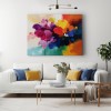 Vivid Bloomscape-Colorful abstract Floral Oil Painting, Vibrant Flower Artwork for Home Decor