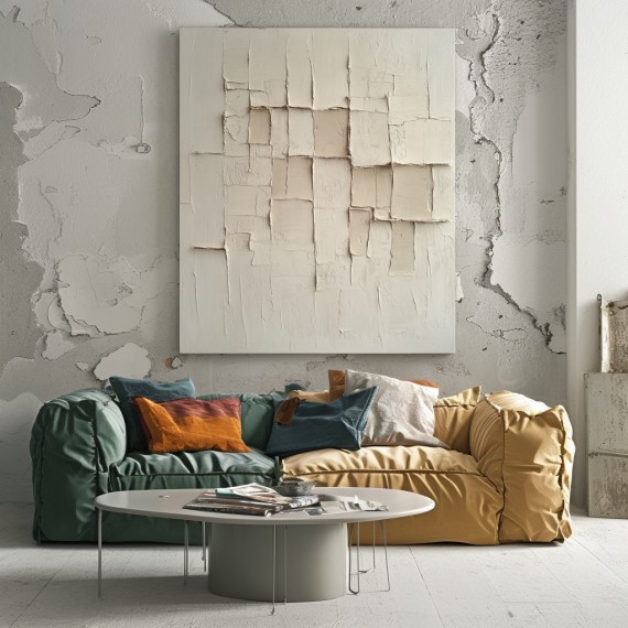 Wabi-Sabi Layers - Beige Textured abstract Wall Art - Neutral Tones Minimalist Home Decor