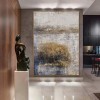 Wabi-Sabi Neutral abstract Canvas Wall Art - Textured Landscape（left）#iris1122