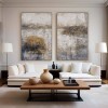 Wabi-Sabi Neutral abstract Canvas Wall Art - Textured Landscape（left）#iris1122