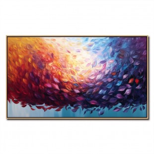 Whirlwind of Petals-Textured abstract Floral Oil Painting for Modern Interiors