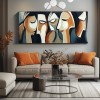 Whispered Conversations-Contemporary Wall Art for Modern Spaces | abstract Facial abstraction