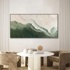 Whispering Coastline-abstract Green & White Textured Oil Painting for Modern Decor