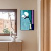 Whispering Light - abstract White Flower Painting Modern Floral Vase Wall Art Vertical
