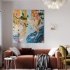 Whispers in Bloom - Textured abstract Floral Oil Painting Large Hand-Painted Canvas Art