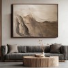 Whispers of Dawn: Textured abstract Oil Painting - Brown and Beige Landscape Wall Art for Modern Interiors