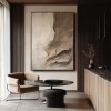 Whispers of Dawn: Textured abstract Oil Painting - Brown and Beige Landscape Wall Art for Modern Interiors