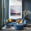 Whispers of Dawn – abstract Textured Seascape Oil Painting, Modern Minimalist Wall Art for Living Room