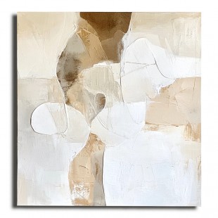 Whispers of Earth - Modern Textured abstract Oil Painting for Neutral Interiors