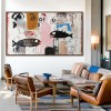 Whispers of the Sea — abstract Fish Naive Art Oil Painting, Textured Primitive Wall Art