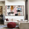 Whispers of the Sea — abstract Fish Naive Art Oil Painting, Textured Primitive Wall Art