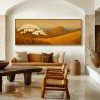 White tree Landscape Painting – Large Textured Canvas Wall Art for Living Room Decor