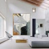 Wisdom-Contrast and Serenity: Modern abstract Oil Painting in Black, Gray, White