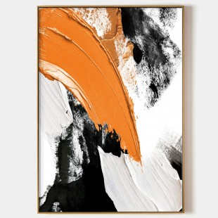 Yellow And Black abstract Painting - Bold Horizons #Iris010