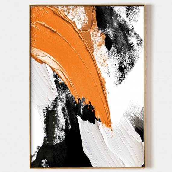 Yellow And Black abstract Painting - Bold Horizons #Iris010