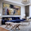 Zoom-abstract Oil Painting with Bold Colors and Dynamic Texture