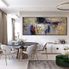 Zoom-abstract Oil Painting with Bold Colors and Dynamic Texture