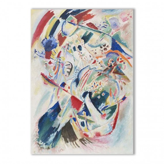 abstract Expressionist Canvas Art: Colorful Kandinsky - Inspired