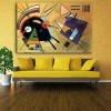 abstract Geometric Oil Painting: Colorful Shapes for Wall Decor