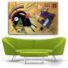 abstract Geometric Oil Painting: Colorful Shapes for Wall Decor