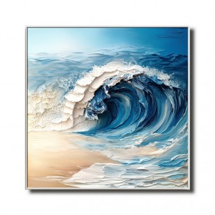 abstract Ocean Art - Palette Knife Masterpiece for Coastal or Contemporary Homes