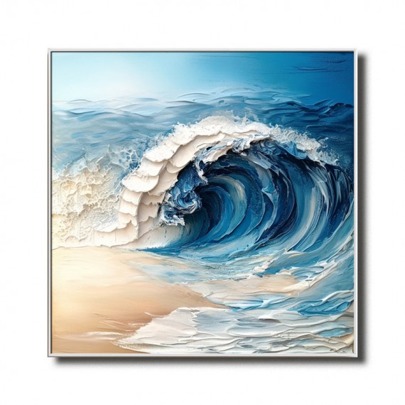 abstract Ocean Art - Palette Knife Masterpiece for Coastal or Contemporary Homes